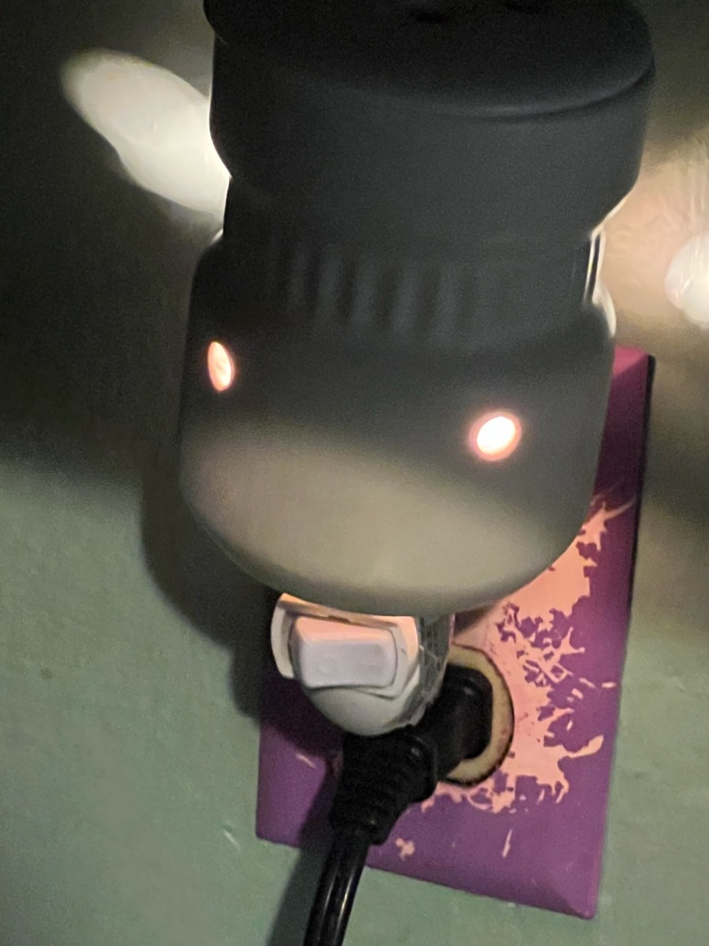 Huntington Home Black Ceramic Plug-In Night Light with Soft Glow